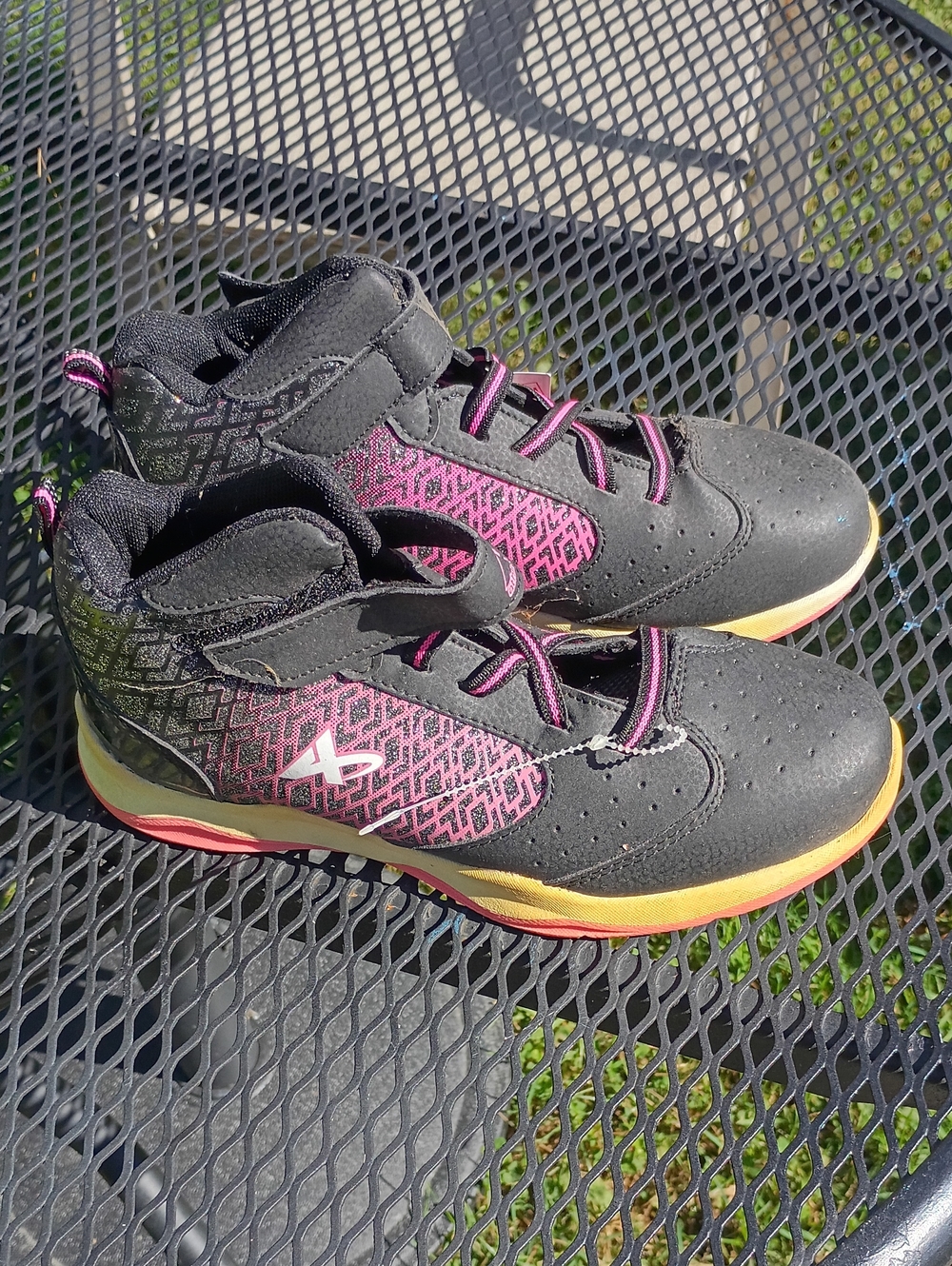 Black and Pink Athletic Sneakers